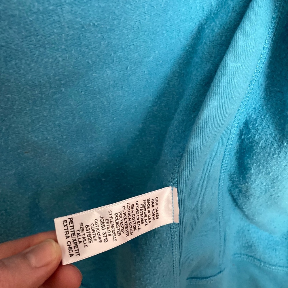 New With Tags! Juicy Couture Blue Embellished Fleece Zip Up Hoodie. Size XS - Picture 4 of 6